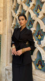 AL KITAAN SKIRT SET I BLACK SEED