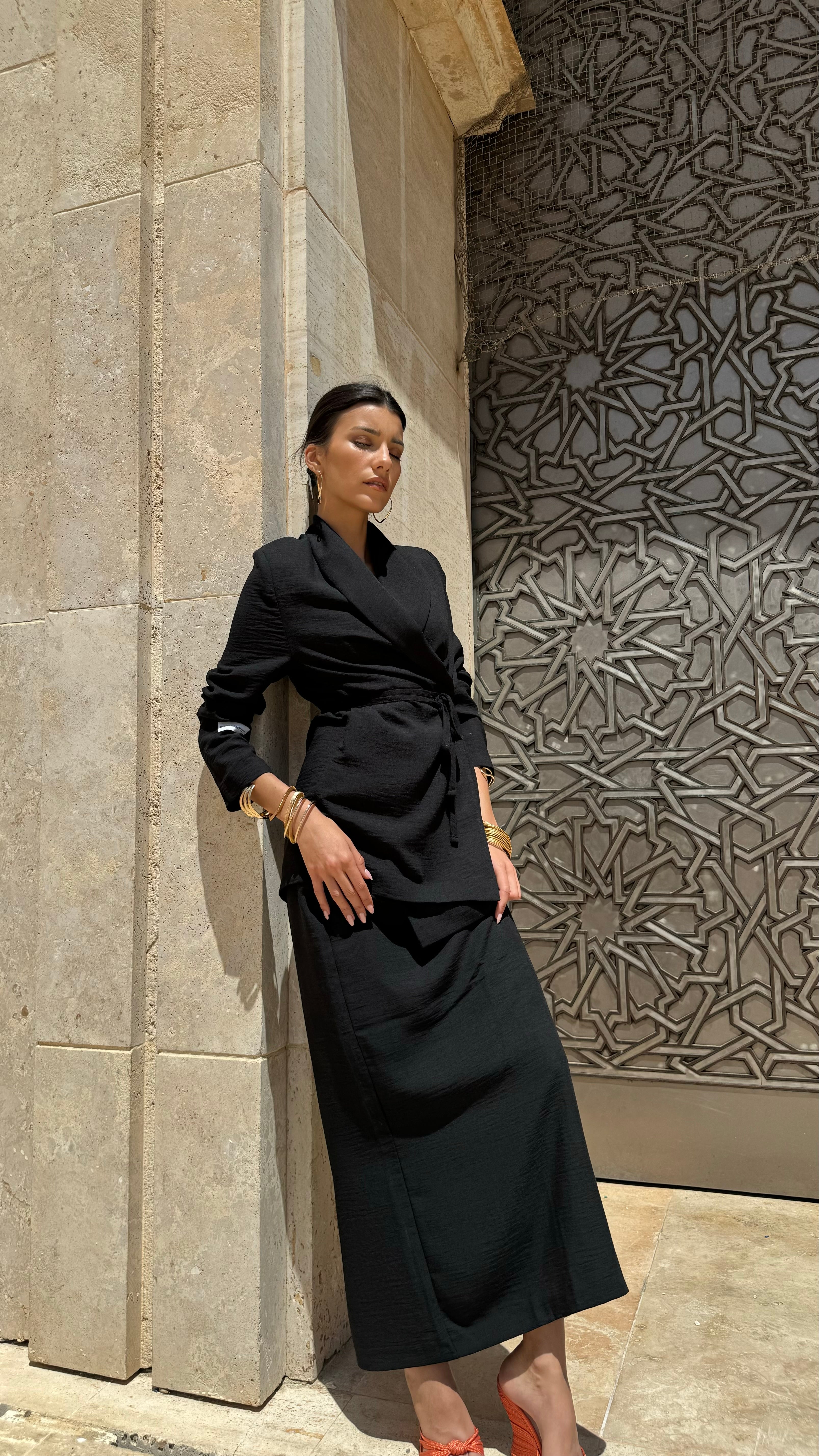 AL KITAAN SKIRT SET I BLACK SEED