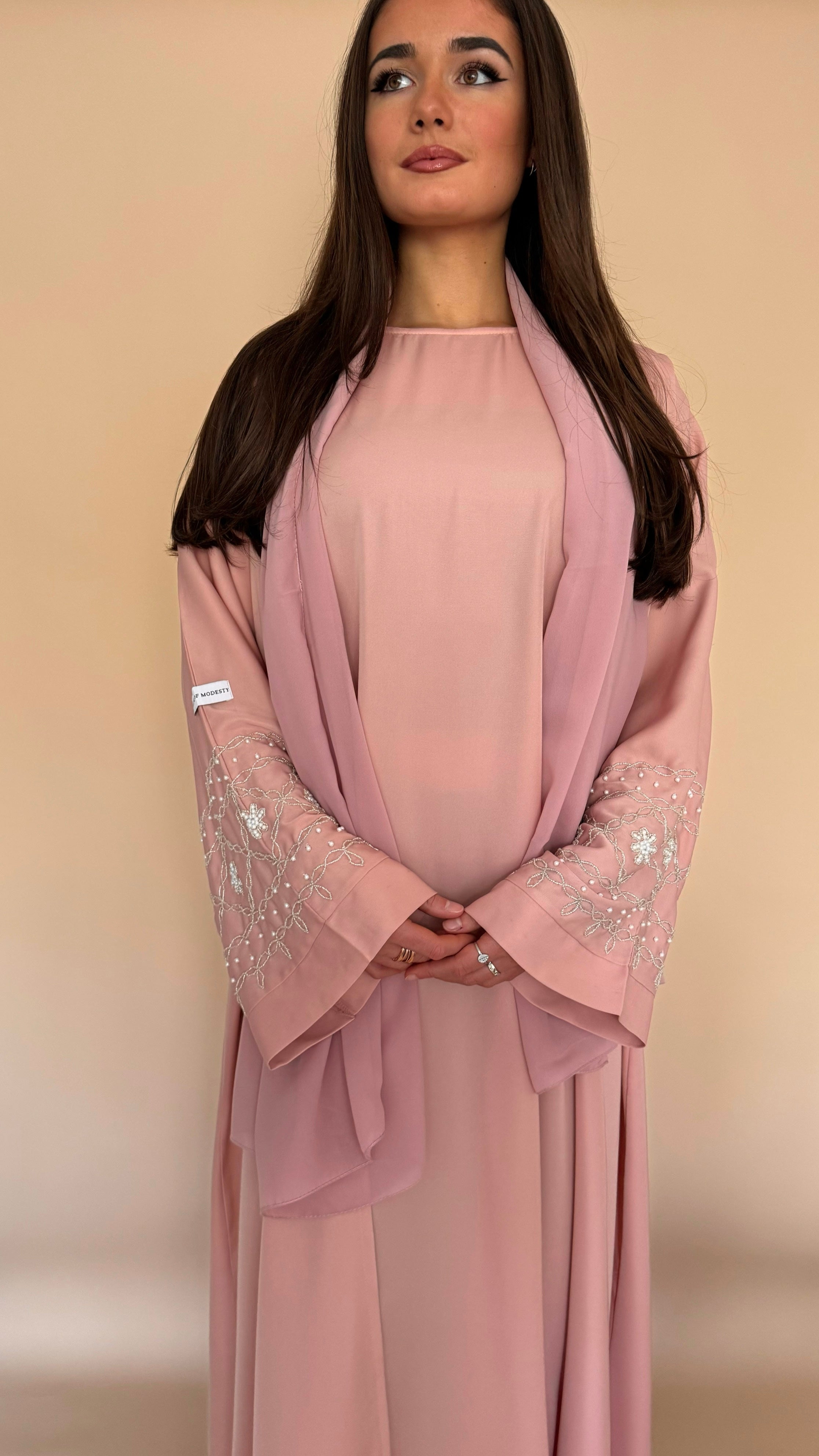 Abaya deux pièces MERIYAM | Pink blush