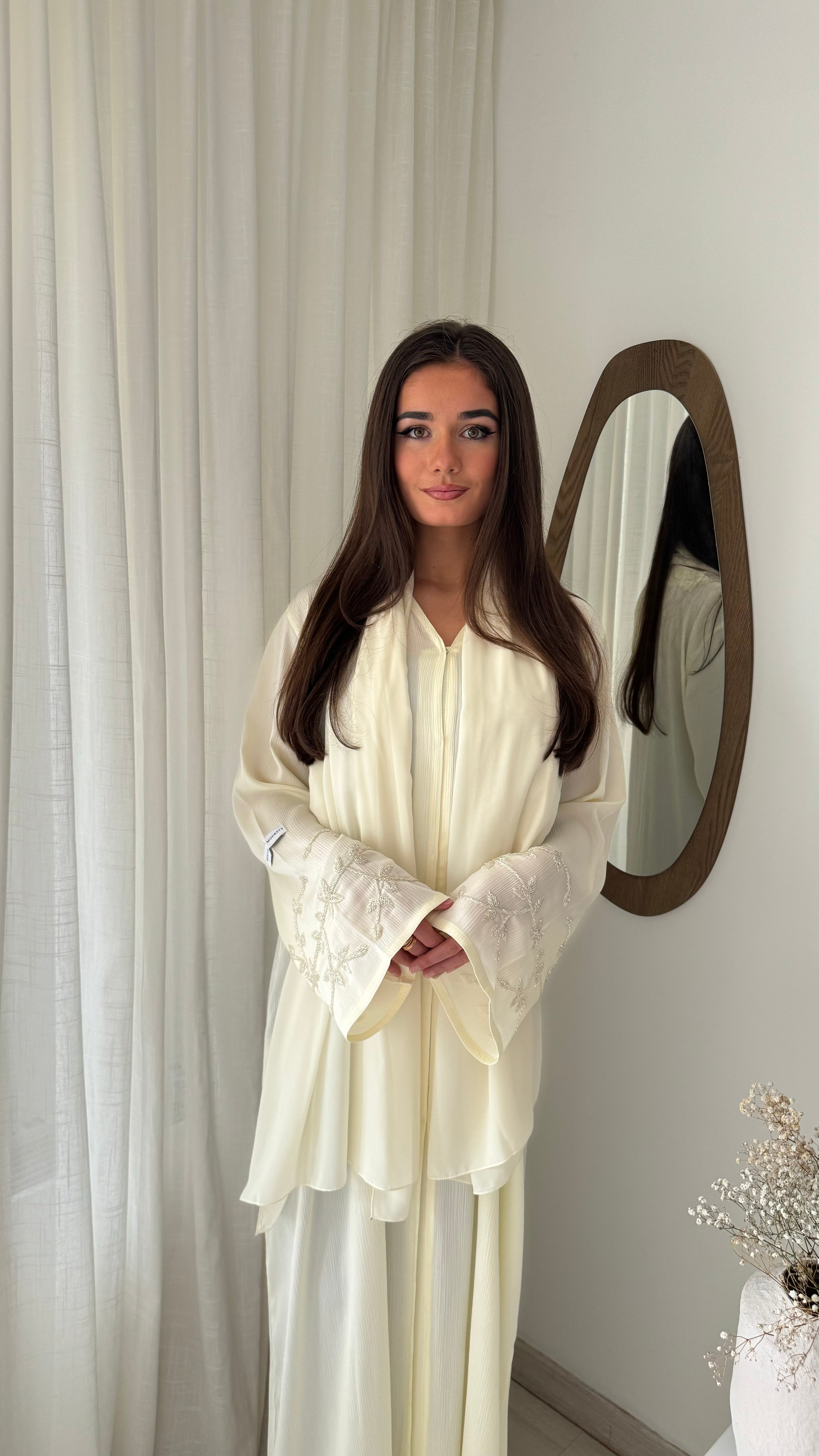 Abaya MARJANA | Jaune pastel