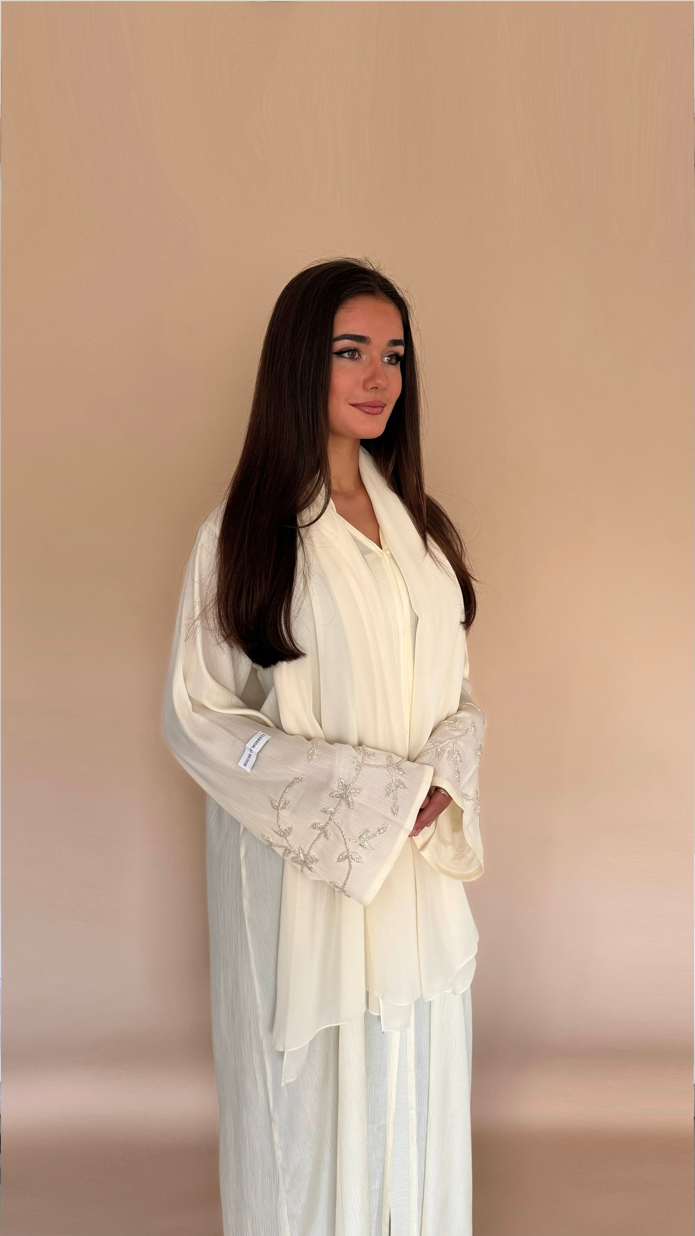 Abaya MARJANA | Jaune pastel