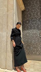 AL KITAAN SKIRT SET I BLACK SEED