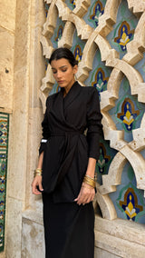 AL KITAAN SKIRT SET I BLACK SEED