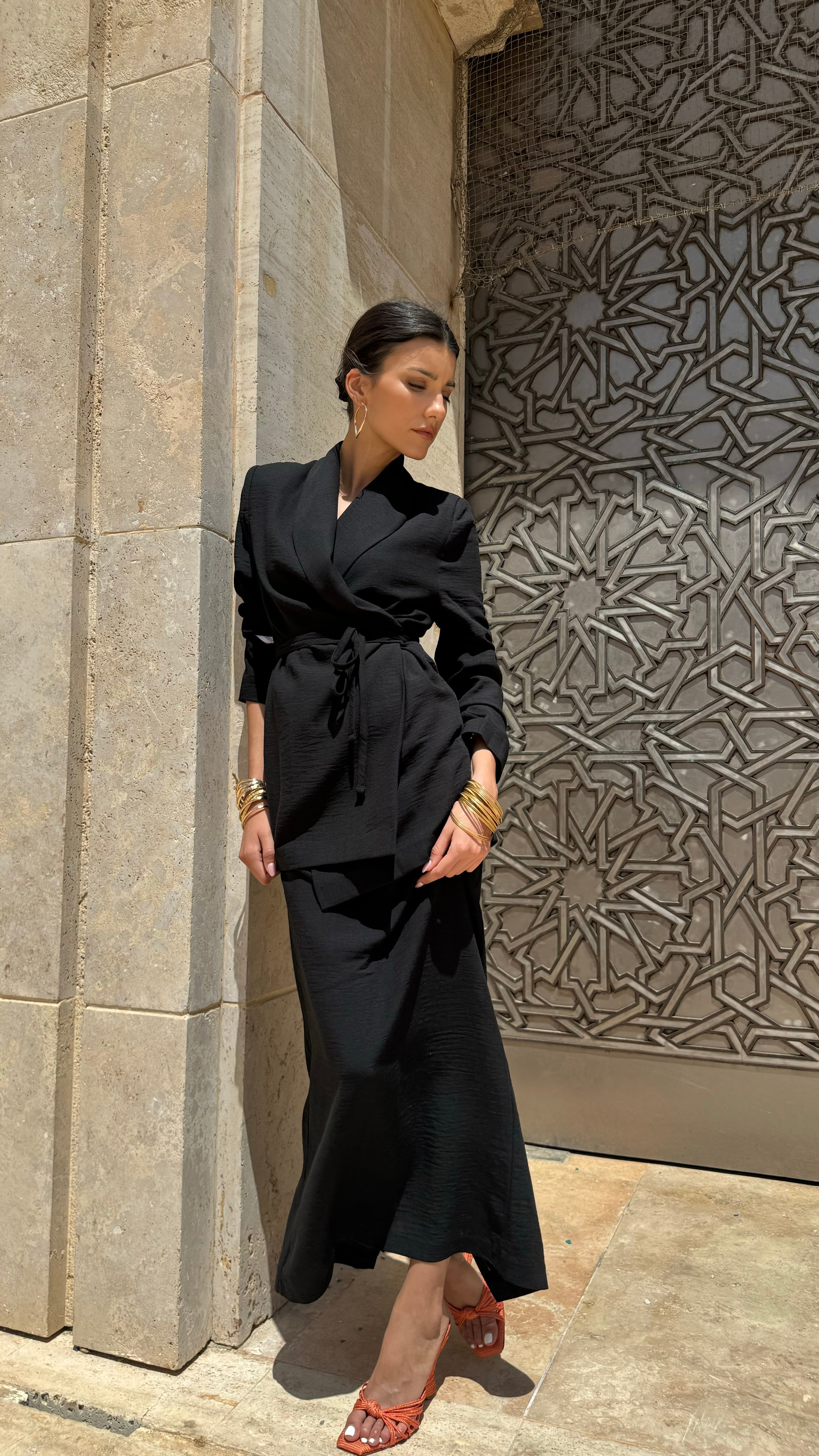 AL KITAAN SKIRT SET I BLACK SEED