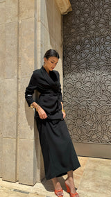 AL KITAAN SKIRT SET I BLACK SEED